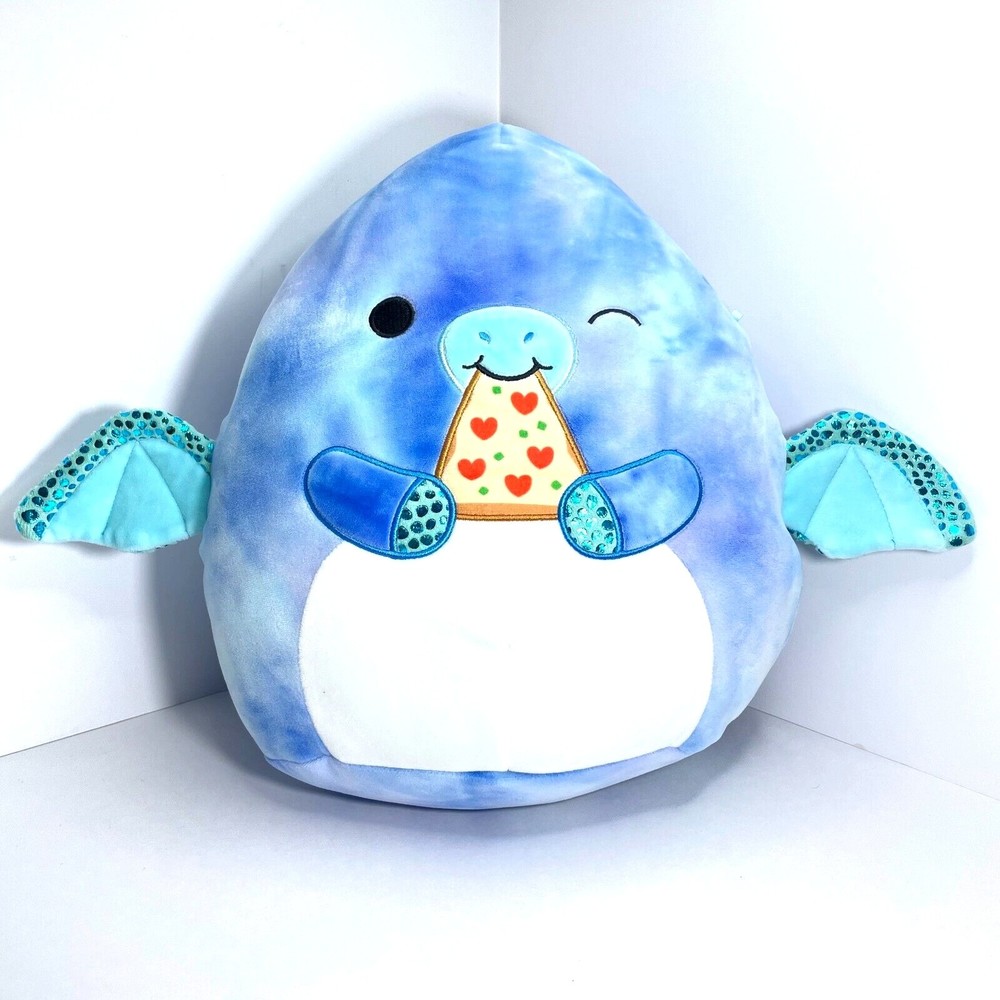 Squishmallow Talib Pterodactyl Tie Dye w Pizza Heart Toppings Stuffed Plush 12"